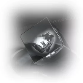 3D Gravír Vágott sarkú kocka: 50*50*50 mm