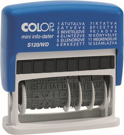 Bélyegző, Colop Dátum Mini info-dater S120/WD
