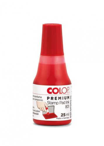 Bélyegzőfesték, 25 ml, Colop 801/25, piros