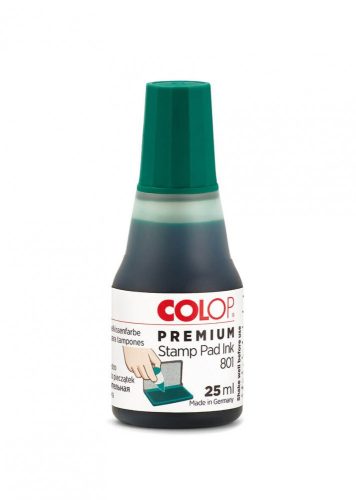 Bélyegzőfesték, 25 ml, Colop 801/25, zöld