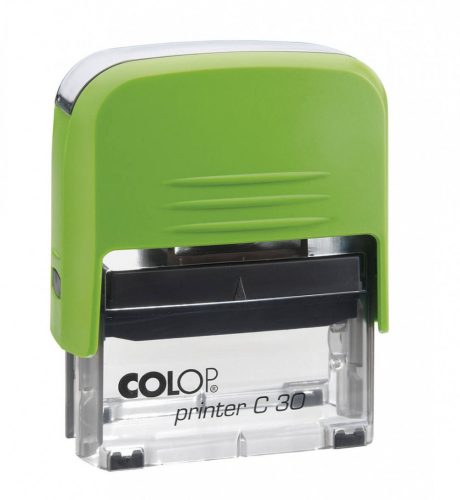 Bélyegzőtest, Colop Printer C30 (47x18 mm), 5 soros, zöld