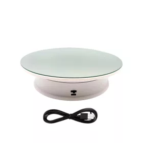 Termékforgató, fehér, kör alakú (21,5 cm)