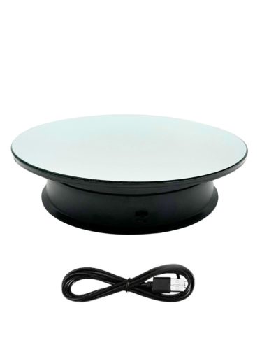 Termékforgató, fekete, kör alakú (21,5 cm)