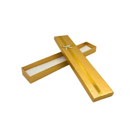 Ajándékdoboz Masnis arany téglalap (20,5x4x1,5 cm) 