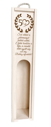 Gravírozott Fa pálinkás doboz