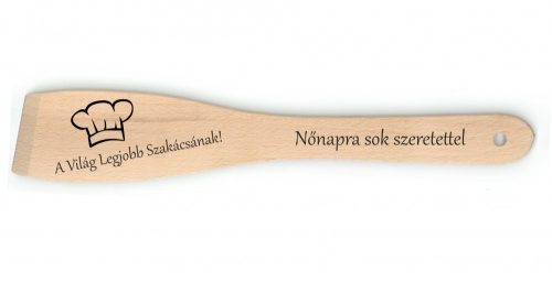 Gravírozott lapos fakanál