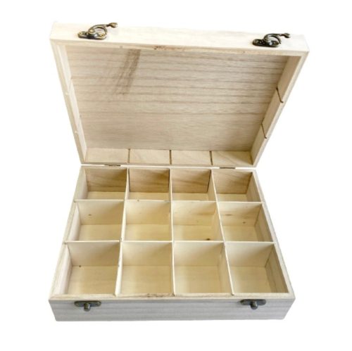 Gravírozott Fa Teafilter tartó doboz