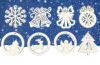 Karácsonyfa díszek, lézervágott, rétegelt falemezből