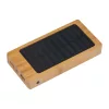 Gravírozható powerbank, bambusz, napelemes, 8000 mAh