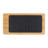 Gravírozható powerbank, bambusz, napelemes, 8000 mAh