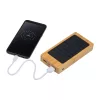 Gravírozható powerbank, bambusz, napelemes, 8000 mAh