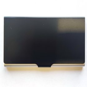 Gravírozott Fém névjegy tartó fekete