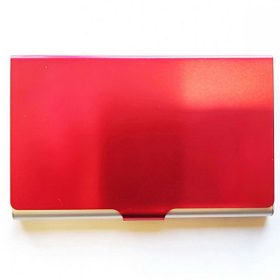 Gravírozott Fém névjegy tartó piros