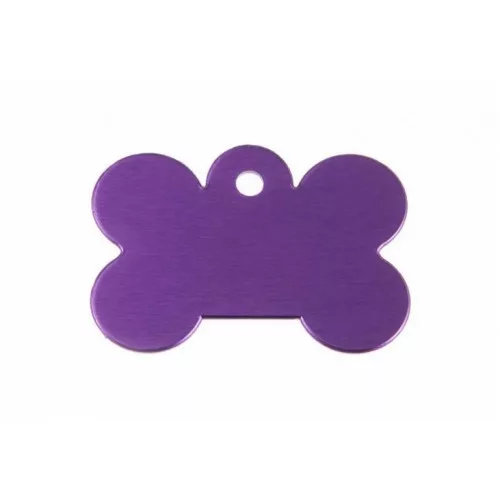 Gravírozott Fém kutyabiléta csont lila