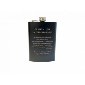 Gravírozott Fém Flaska fekete 240ml