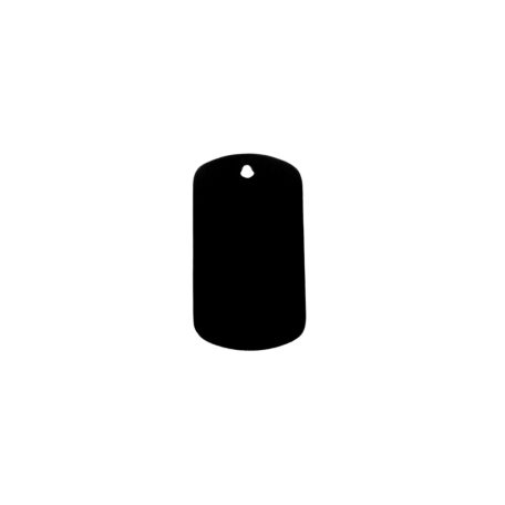Gravírozott Fém Kulcstartó fekete festett kicsi (25x38 mm)