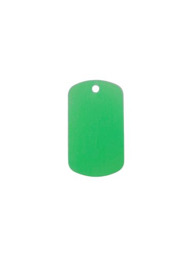 Gravírozott Fém Kulcstartó zöld festett kicsi (25x38 mm)