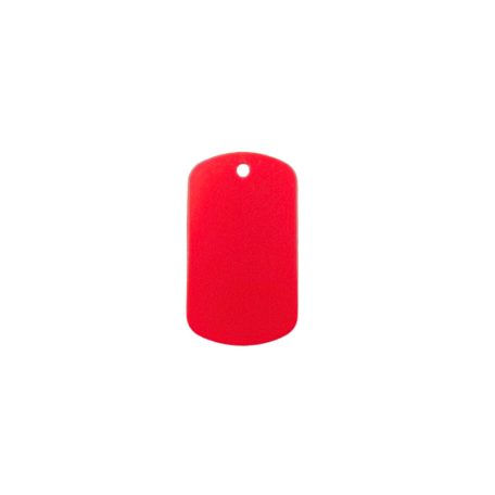 Gravírozott Fém Kulcstartó piros festett kicsi (25x38 mm)