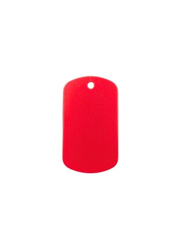 Gravírozott Fém Kulcstartó piros festett kicsi (25x38 mm)
