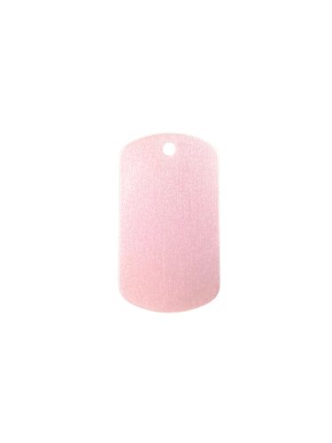 Gravírozott Fém Kulcstartó rózsaszín festett kicsi (25x38 mm)