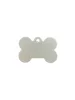 Gravírozott Fém Kutyabiléta csont ezüst kicsi (30x20 mm)