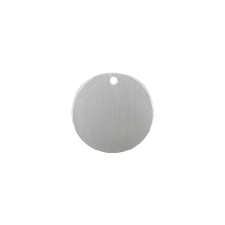 Gravírozott Fém Kutyabiléta kör ezüst kicsi (20 mm)
