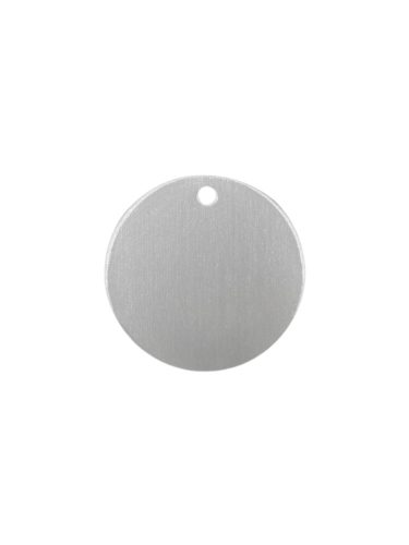 Gravírozott Fém Kutyabiléta kör ezüst kicsi (20 mm)
