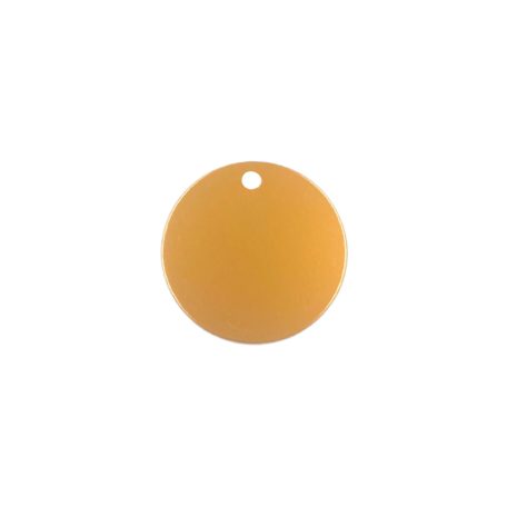 Gravírozott Fém Kutybiléta kör arany kicsi (20 mm)