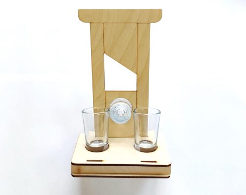 Kínáló, gijotin, 3 pohárral