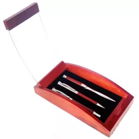   Gravírozott Toll rózsafa, rózsafa díszdobozban 3db-os BORKUM