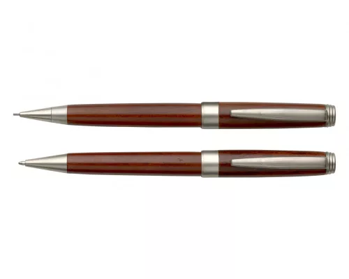 Gravírozott Toll rózsafa toll, rotring, fa dobozban 2db-os ( California )