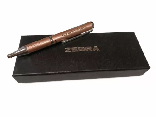 Gravírozott Toll Zebra széthúzható, dobozos rosegold