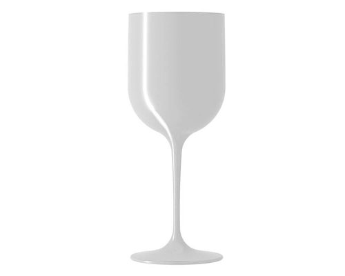 Gravírozható pohár, boros, polykristály, fehér, 410 ml (Beach)