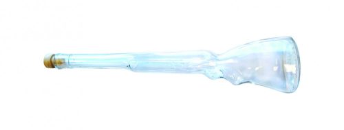Gravírozott Pálinkás üveg 0,5 l-es puska alakú