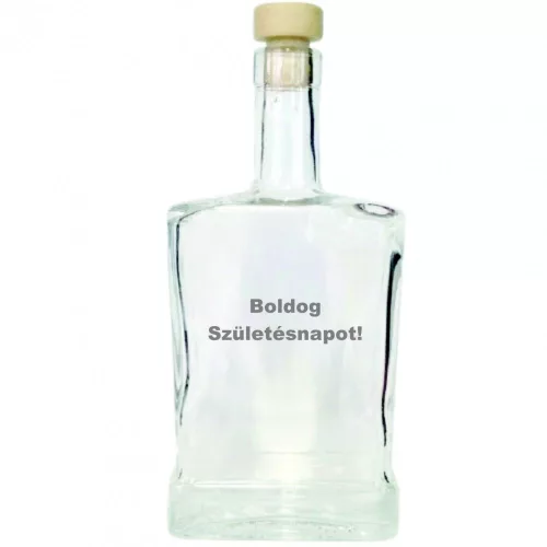 Gravírozott Pálinkás üveg 0,5 l-es íves vállú (King Piatta)