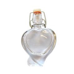 Gravírozott Pálinkás üveg szív alakú csatos 0,04 l