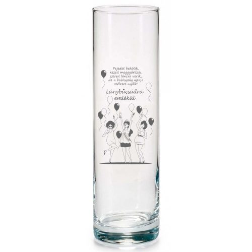 Gravírozott váza henger alakú 26cm