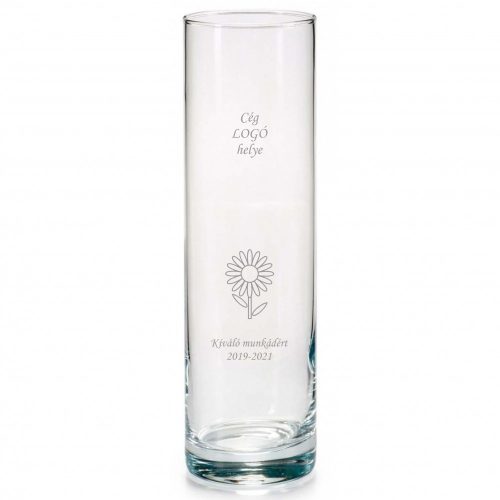 Gravírozott váza henger alakú 26cm