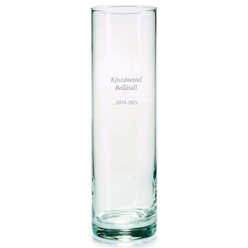 Gravírozott váza henger alakú 26cm