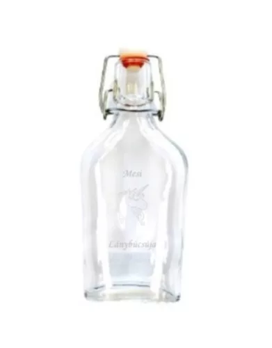 Gravírozott pálinkás üveg csatos (Flasche)  0,2l