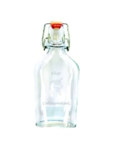Gravírozott pálinkás üveg csatos (Flasche)  0,2l