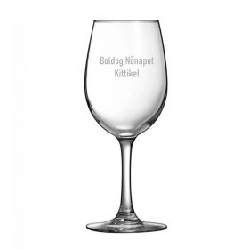 Gravírozott boros pohár