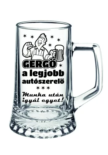 Gravírozott korsó 510 ml átlátszó sörös Bormioli Rocco