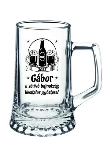 Gravírozott korsó 510 ml átlátszó sörös Bormioli Rocco