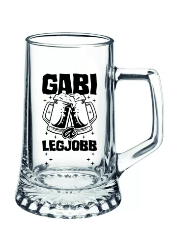 Gravírozott korsó 510 ml átlátszó sörös Bormioli Rocco
