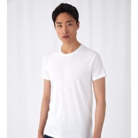 Nyomtatott Pamut póló férfi, nyakas fehér