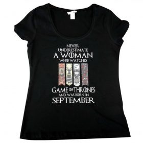 Nyomtatott Pamut póló női, nyakas fekete