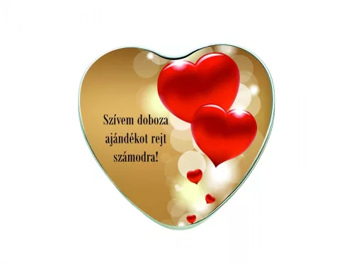 Nyomtatott Fém doboz szív alakú