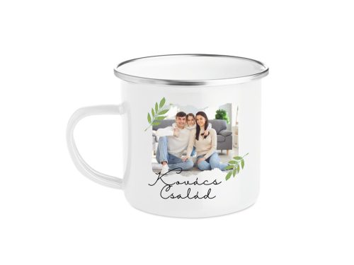 Gravírkirály Nyomtatott Bögre Fehér Zománcozott Fém