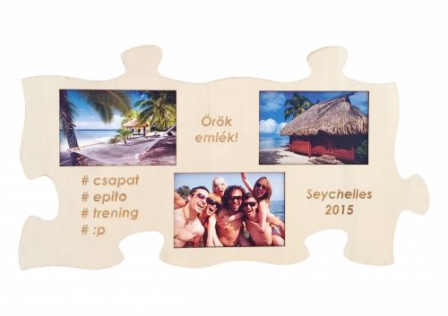 Gravírozott Fali dupla puzzle, fénykép nyílással